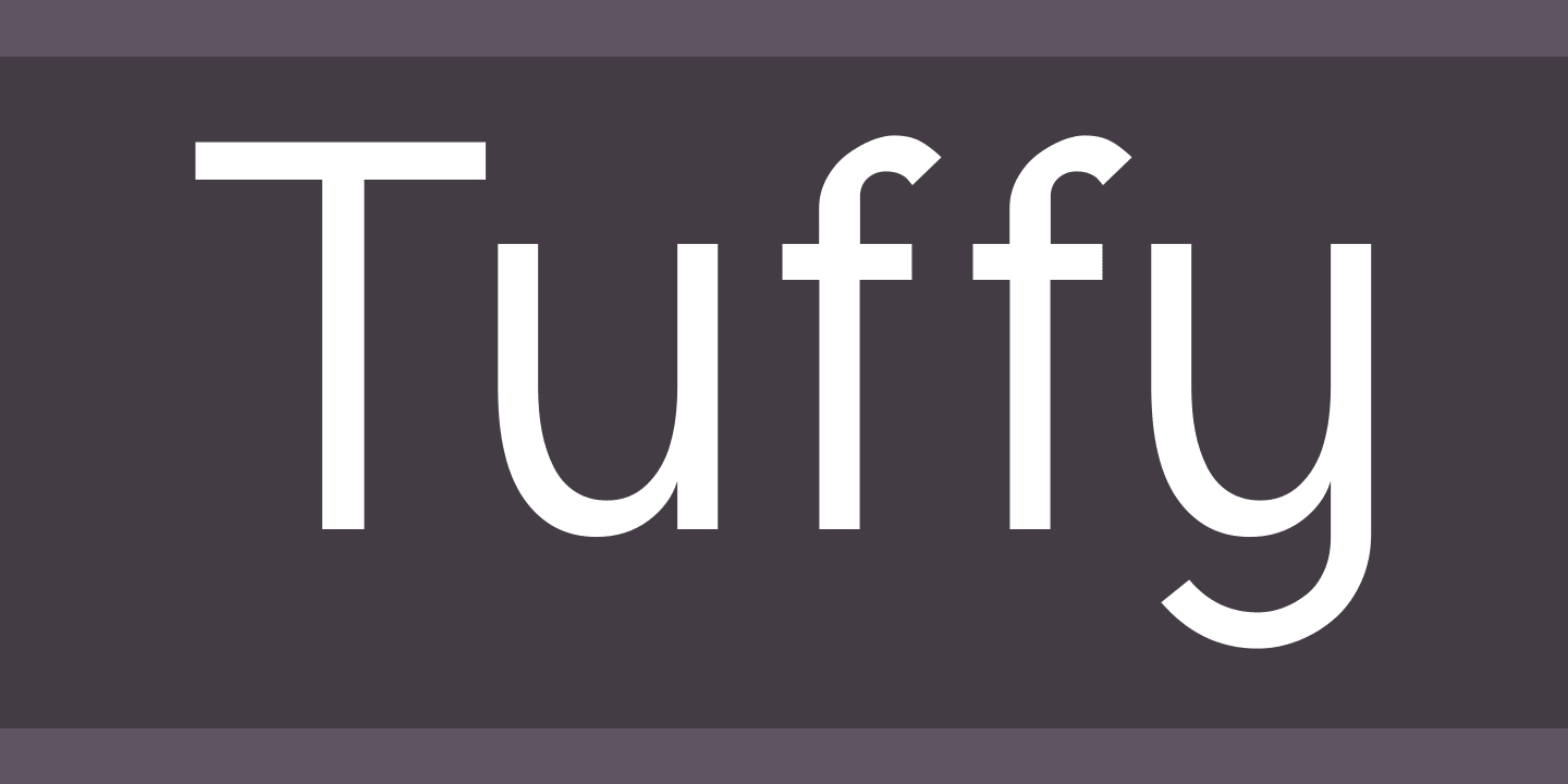 Ejemplo de fuente Tuffy